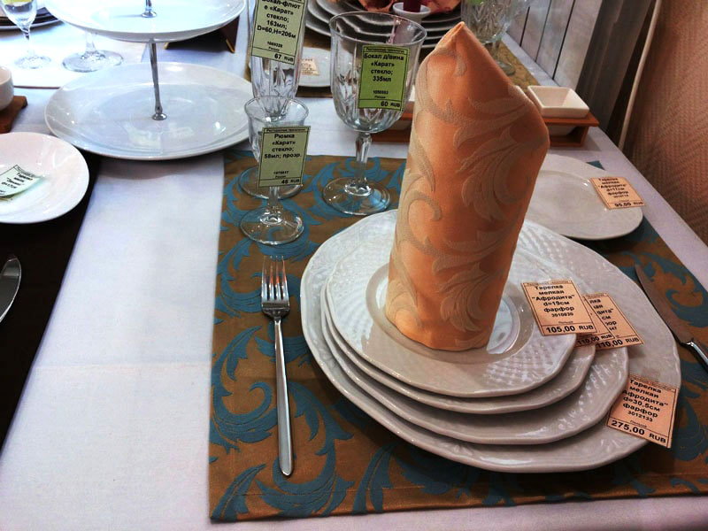 посуда и предметы сервировки ресторанные